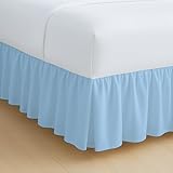 Rajlinen - Cubrecanapé con volantes de polialgodón, que cubre la base del somier y 3 lados de la cama