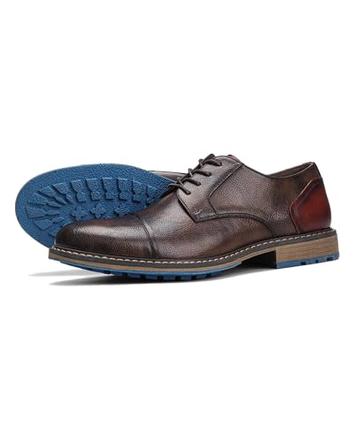 Tanner Shoes Men's Orthopedic Comfort Dress Shoes Casual Business Leather Oxford Derby Loafers Office Walking Work Flats