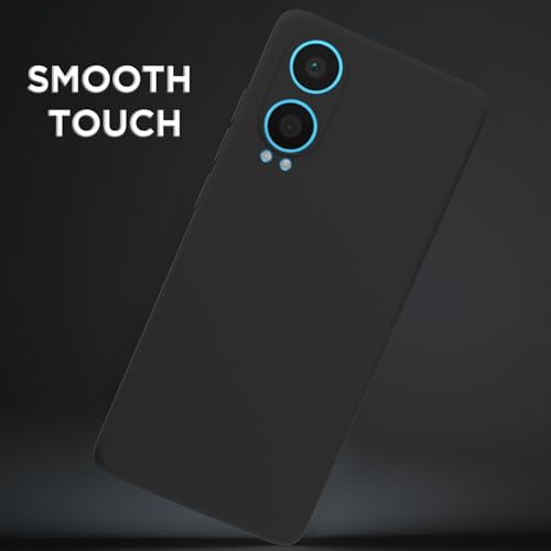 Image of Outlouders Back Cover for OnePlus Nord CE 4 Lite 5G | Camera Protection | Durable Soft Matte Silicone Bumper Case (Black)