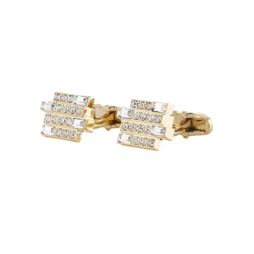 KDBDFC Square Zircon Diamond Inlaid Cufflinks Men's French