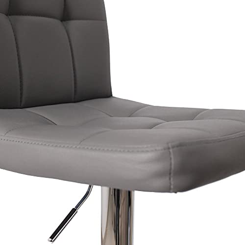 Kit 3 Banquetas Alta Para Bar Balcão Bancada Cozinha Americana Giratória Gomos - Chumbo