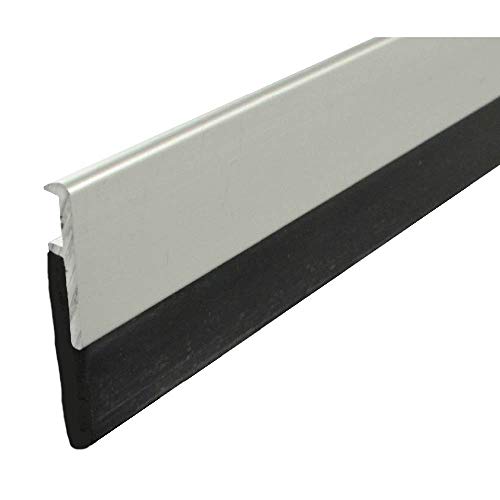 Fire Rated/Clear Anodized Aluminum Door Sweep with Neoprene Rubber Extrusion (7933CA) in (48''), SMS #6 x 1/2'' supplied