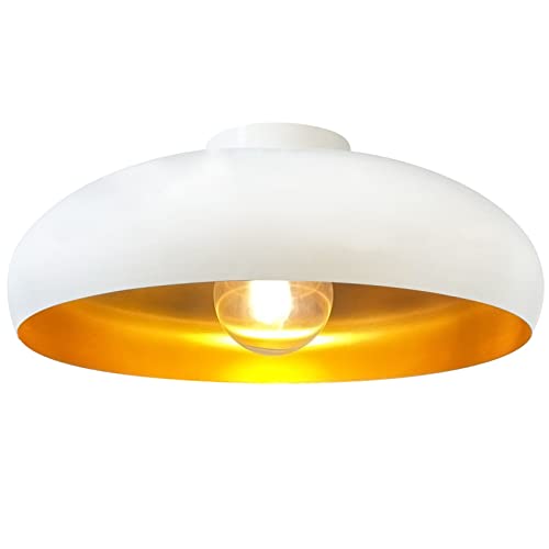 bamyum Küchenlampe Deckenleuchte Vintage, Androa, Deckenlampe Weiß Gold, Küchenlampe Ø40 cm E27, Küchenlampe Deckenleuchte Hängend, Deckenlampe Wohnzimmer, Deckenlampe Retro Vintage Schlafzimmerlampe bamyum Küchenlampe Deckenleuchte Vintage, Androa, Deckenlampe Weiß Gold, Küchenlampe Ø40 cm E27, Küchenlampe Deckenleuchte Hängend, Deckenlampe Wohnzimmer, Deckenlampe Retro Vintage Schlafzimmerlampe
