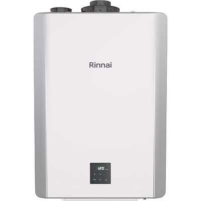 NEW Rinnai RXP199iN Smart Sense Condensing Tankless Water Heater, 199,000 BTU, Up to 11.1 GPM, Natural Gas or Propane, Indoor/Outdoor Installation, Built-In Recirculation Pump