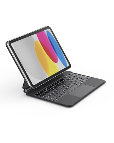 Image of Belkin Pro Keyboard Case w /Magnetic Stand, Backlit Bluetooth Keyboard, Multi-Gesture Controls, Magnetic Apple Pencil Storage Compatibility, & Multimedia Keys for iPad 10th Generation 10.9 inch - Black