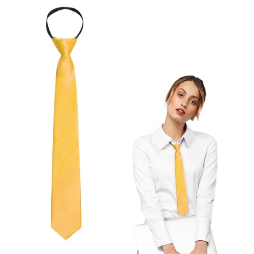 Image of Luckyvestir Womens Tie, Pre Tied Black /Red Ties for Women Adjustable Zipper Womens Necktie