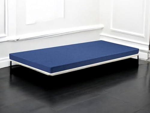 Image of ATOOTFUSION Orthopedic High-Density HR Foam Mattress | High-Resilience (HR) Dual-Sided Foam | Single Size Bed Mattress - 3-Year Warranty (Navy Blue, 72X35X5 Inches)