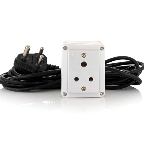 Image of Premium Extension BoardWIth White One Socket 10 Meter Long Wire