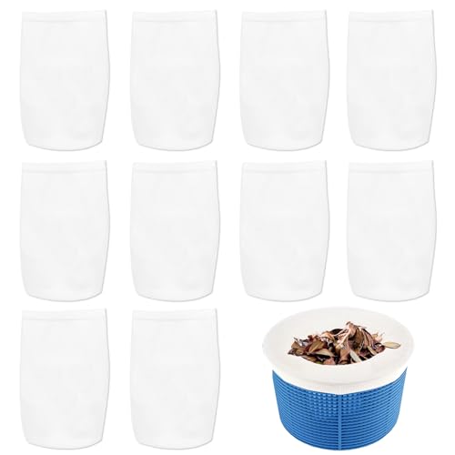 10 Pool Skimmer Socken Filtersocken Skimmer Skimmersocke Socke Skimmerkorb Socks Filterkorb Filtersocken Feinfilterung Feinmaschiger Filter Zubehör Schwimmbad für Schlacken Blätter Abschaum Insekten