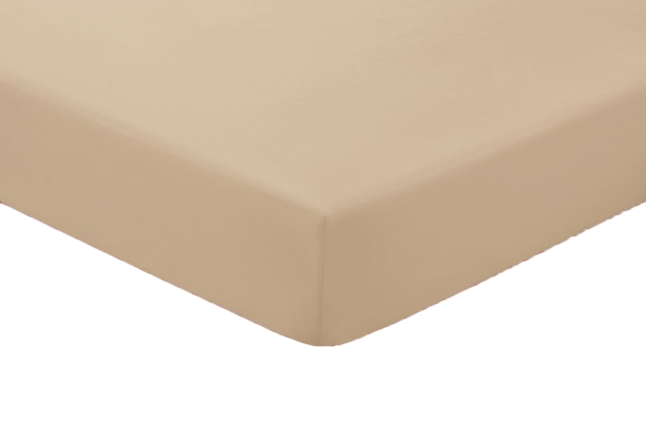 Amigozone Latte Extra Deep 16"(40Cm) Non Iron Percale Pollycotton Fitted Sheets (Single, )
