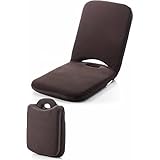 サンワダイレクト 座椅子 コンパクト こたつ用 リクライニング 14段階調整 折りたたみ 軽量 マイクロファイバー ブラウン 150-SNCF003BR