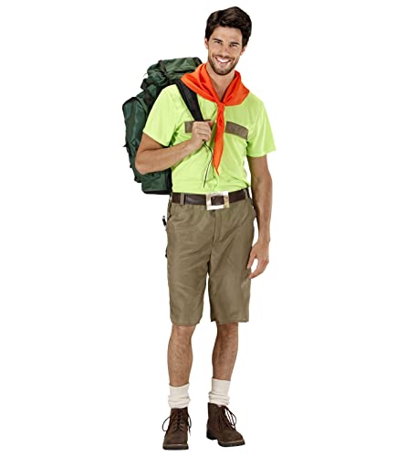 W WIDMANN MILANO Party Fashion, Costume Boy Scout XL en rouge et noir, design original, confort optimal, matériaux durables, polyvalent pour fêtes et spectacles, ajustement parfait