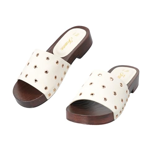 Mules femme avec clous et sabots confortables d'été pour un style plat