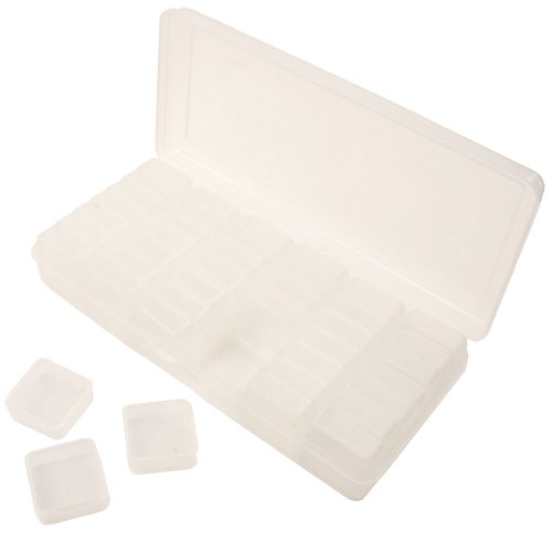 Storage Box Divider Tray 42 Square Individual Clear Containers Multi-Functional Organizer Impact Resistant