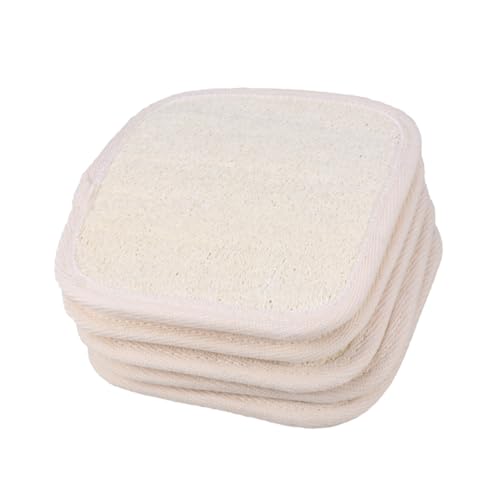 Ipetboom 5pcs Natural Loofah Bath Brush Exfoliating Shower Towel for Men Women Soft Durable Loofah Sponge for Natural Skin Care for Daily Use and