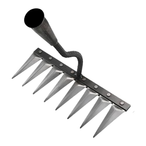 Wlikmjg Herramienta de Hierba de Mano, Herramienta de Garra de jardín | Puller de césped de jardinería de Dientes múltiples,Herramienta de removedor multipropósito de Hierba Garra de maleza para el
