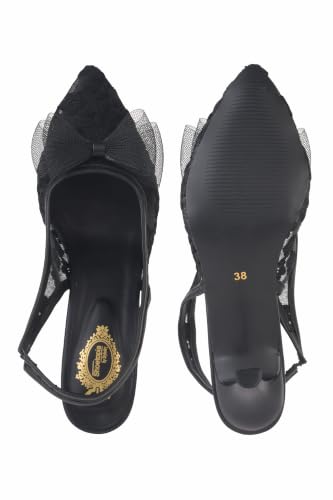 Image of Shoetopia Women's, Kitten Heel Sandals | Slip-On Mid Heel Fashion Sandals | Lightweight Casual & Office Footwear