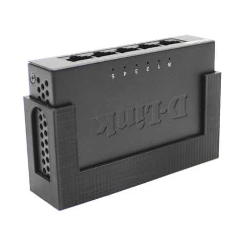 Generic Wandhalterung für D-LINK DGS-105GL für Wand- und Möbelmontage (Schwarz)