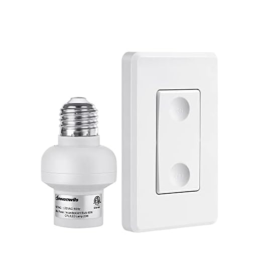 DEWENWILS Remote Control Light Lamp Socket E26 E27 Bulb Base Adapter, No Wiring, Wall Mounted Wireless Controlled Ceiling Light Switch Fixture, Expandable, ETL Listed, White
