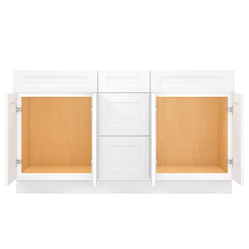 Lovmor 60" Bathroom Vanity, Kitchen Base Cabinet, Single Sink Storage Unit, Pedestal Sink Storage Cabinet, Large Capacity For Laundry Room, Kitchen, Shower Room & Utility Room #TOP4