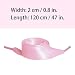 Marrywindix 2 Pairs 47" Flat Satin Ribbon Shoelaces Pink Silk Shoestrings Wide Shoe Laces for Sneakers Skate Shoes Boots Sport Shoes