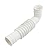 Ruilogod Napływ wody węży Kolanko rurowe Pralka 9cm Długość Białej