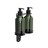 Manueller Seifenspender, Pumpflasche mit Wandhalterung, für Shampoo, Duschgel, Duschgel, Seife,...