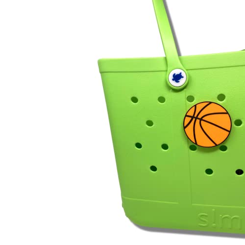 BOGLETS - Basketball Charm Accessory Compatible with Simply Southern Tote Bags - Decorative Charms perfect for you to personalize your bag. (Basketball)