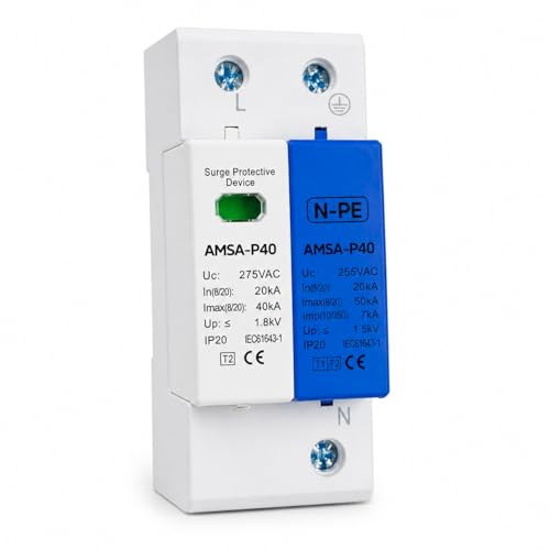 Image of Blackt Electrotech BT74L Volt-Guard AC Surge Arrester - 275V 20KA~50KA Industrial SPD - High-Speed Lightning Protection Module - DIN Rail Mountable Electrical Safety Device