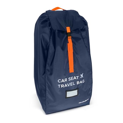 Huckaboo Sac de Voyage Avion pour siège Auto – Housse de Transport en Nylon résistant pour siège Auto Enfant, Bleu Marine