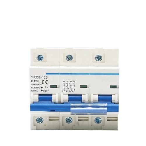 TOCOLA 1PCS 3P AC 400V MCB Circuit Breaker Micro Main Switch D Curve Main Switch 80A 100A 125A YRCB-125 (Size : 3P-31, Color : 100A)