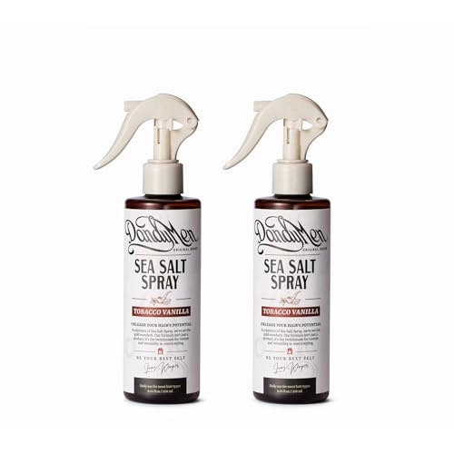 Sea Salt Spray for Men – Texturizing &amp; Volumizing Hair Spray for Beachy Waves, Matte Finish - Tobacco Vanilla, 2-pack