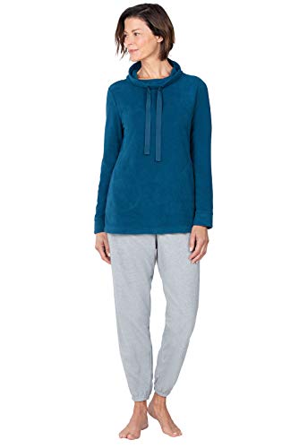 Addison Meadow Fleece Pajamas for Women - PJs for Women Set, Teal, M, 8-10
