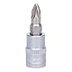KS Tools 1/4’’ PZ-Bit-Stecknuss #2 matt verchromt