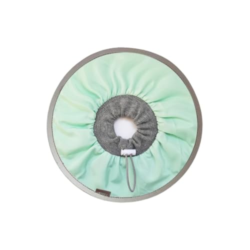 MsiDtsoy 柔らか調整可能 エリザベスカラー 犬猫兼用 傷舐め防止 手術後ケア用 軽量快適デザイン 皮膚病・去勢手術後の保護に 小型中型大型ペット対応 ペットプロテクター (薄い緑色です,M(5〜10斤用))