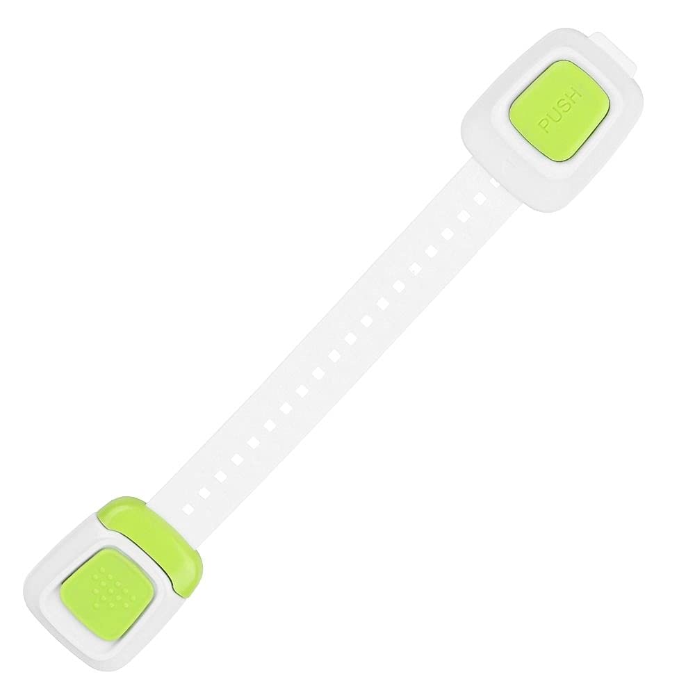 1 PCS Blocco di Sicurezza Multifunzione Doppio Pulsante Bambino Anti-Pizzico A Mano Armadio Frigorifero Porta Serratura Bambino Blocco Sicurezza Cassetto(Gr�n)