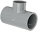 GF Piping Systems CPVC Pipe Fitting, Reducing Tee, Schedule 80, Gray, 1-1/2" x 1-1/2" x 1" Slip Socket
