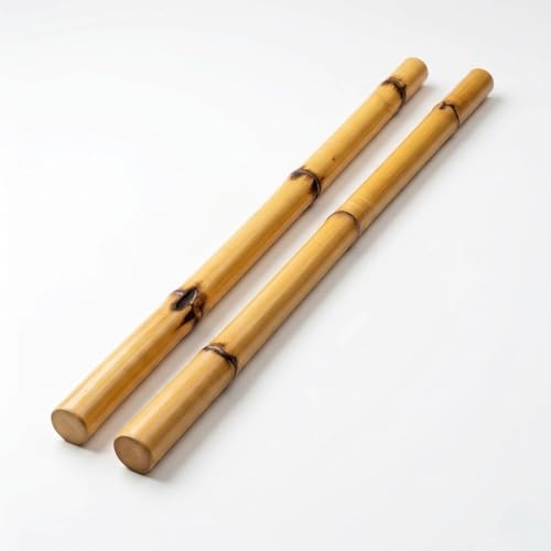 HUEY Kali Escrima Rattan Training Sticks 28 Inch 7/8 to 1 Natural Diameter Variance Pair for Arnis and Filipino Martial Arts (Natural Skin-on)