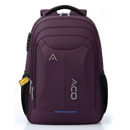 Mochila Notebook Unissex Reforçada Saída USB e Saída Fone De Ouvido Antifurto Casual Urbana Trabalho Faculdade Viagem (Roxo)