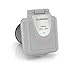Furrion F52INS-GS-AM Titanium Square 50 Amp 125/250V RV Inlet with Stainless Steel Plate and Power Smart LED