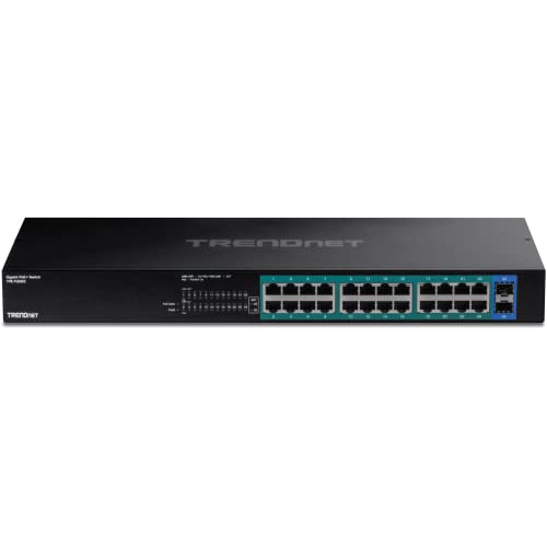 Image of TRENDnet 16-Port 246W 32Gbps Gigabit PoE+ and 26-Port 380W 52Gbps Gigabit PoE+ Ethernet Network Switches