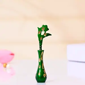 Brass Made Surmadani Kajal Surma Holder for Women (Green)