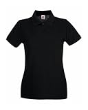 hervorragenden Kundendienst. Fruit of the Loom Hochwertiges Damen-Polo-Shirt Gr. S, schwarz