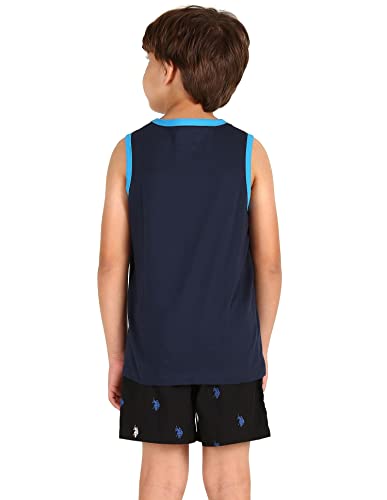 Image of U.S. Polo ASSN. Boy's Round Neck Regular Fit Brand Print Ikeb Muscle Tank - Pack of 1