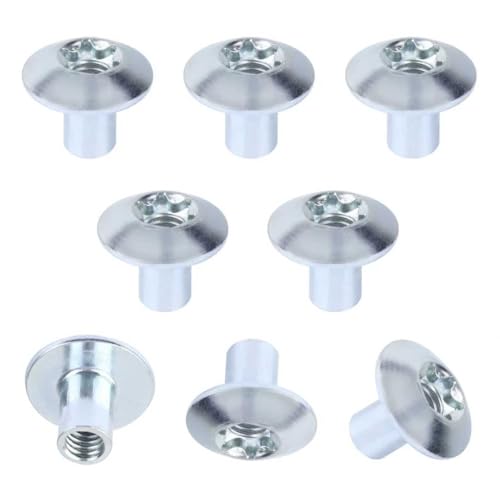 Image of Fuoequl Trailer Hasp Bolt Kit, for Trailer Cam Action Hasp 8 pcs | fit 5 /16 inch-18 Carriage Bolts, Torx Barrel Nuts, Zinc Plated Steel