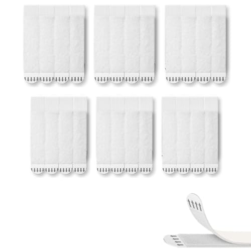 WeddHuis 24 Pares Tiras Adhesivas para Colgar Cuadros,Colgar Cuadros sin Agujeros,Cuelga Facil Cuadros sin Clavos,para Marcos de Fotos,Relojes de Pared y Mucho Más,Cuelga Facil Command (10 x 2cm)