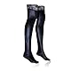 BEISUYA Latex Leather Thigh Stockings Overknee Strümpfe mit Spitze Sexy Anti-Rutsch lange strümpfe(Schwarz)