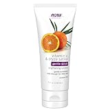 NOW Solutions, Vitamin C and Oryza Sativa Gentle Scrub, Brightening System, Gentle Mild Exfoliation for Daily Use 4-Ounce