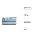 Longhui bedding 100% Cotton Light Blue Cable Knit Throw Blanket for Couch Sofa Bed Home Décor – Lightweight 50“ x 60”, Bonus Laundering Bag, Machine Washable