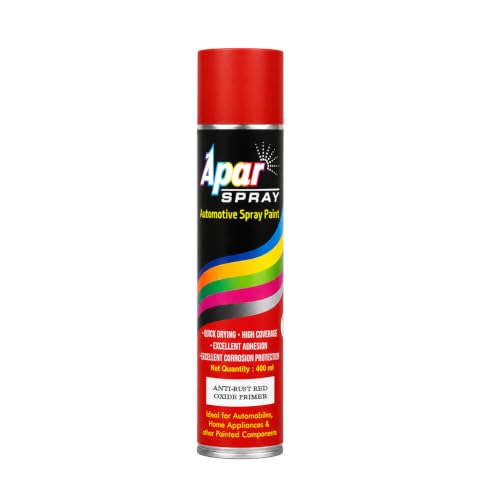 Image of Spray Paint Anti-Rust Red Oxide Primer-400ml | Quick Dry Metal Primer | Rust Preventive Protective Coating for Iron, Steel, Gates, Grills & Machinery